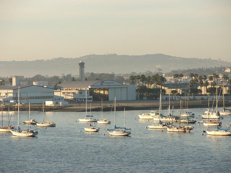 DSCF9371.JPG - Looking toward the airport tower in San Diego, you can tell that people live here to spend time on the ocean in sailboats.